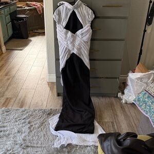 Chic Black and White  Dress